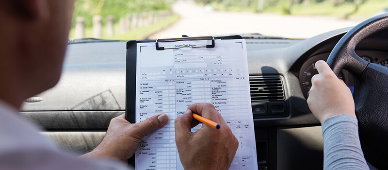 driving test marking sheet