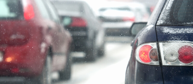 traffic in snow