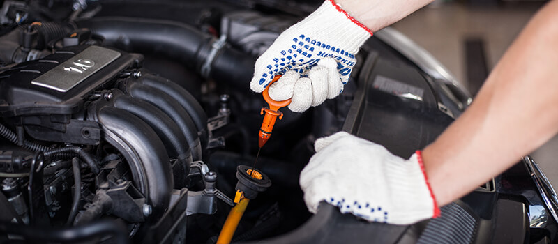 car being serviced